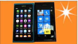 Nokia N9 VS Nokia Lumia 800 [upl. by Ehcropal]