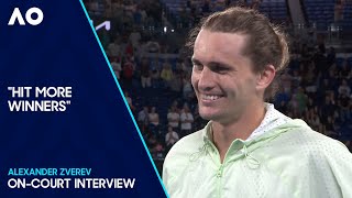 Alexander Zverev OnCourt Interview  Australian Open 2024 Third Round [upl. by Ahsin402]