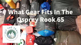 Packing the OSPREY ROOK 65  What fits in the bag [upl. by Eelimaj]