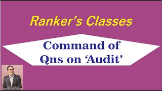 Command of Qns on Auditwwwrankersclassesin 9818464467 for any course enquiry [upl. by Annonyw]