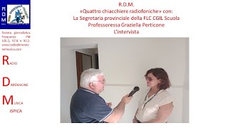 RDM QUATTRO CHIACCHIERE CON LA SEGRETRIA PROVLE DELLA FLC CGIL SCUOLA PROFSSA GRAZIELLA PERTICONE [upl. by Oijimer262]