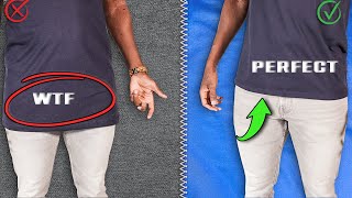 How To Shorten A TShirt EXACTLY Like The PROS [upl. by Nirtak]