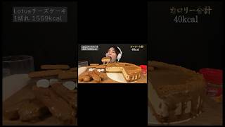 Lotusチーズケーキ‼️shorts asmr 咀嚼音 大食い soasmr eatingsounds asmrsounds [upl. by Nadbus]