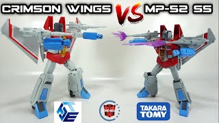 Comparison Deformation Space Crimson Wings VS Takara Tomy MP52 Starscream [upl. by Eidarb657]