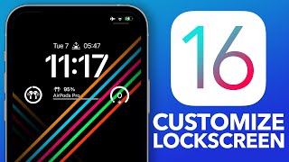 iOS 16  How To CUSTOMIZE The New Lock Screen [upl. by Nauqaj238]