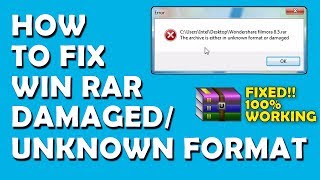 How to fix WinRAR corrupt files  Unknown format or damaged  All About Tech [upl. by Niboc967]