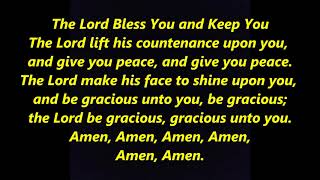 THE LORD BLESS YOU AND KEEP YOU 7 Sevenfold Amen solo Lutkin Lyrics Words text Sing Along Song [upl. by Engelbert]