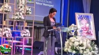 Khanyi Mbau pays emotional tribute to Mshoza [upl. by Katey156]