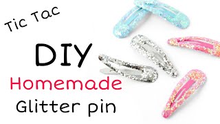 DIY Tic Tac Clip Homemade Hair ClipsHow to make Tic Tac Clip at home  How to make TicTac hair pin [upl. by Nauqet21]