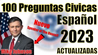 Preguntas ciudadania americana en español 100 preguntas cívicas para entrevista de ciudadania 2023 [upl. by Ahsitan]