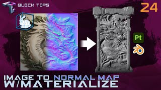 QUICK TIPS  Generate Normal Maps From Images With MATERIALIZE ft Midjourney amp Substance Painter [upl. by Consuela658]