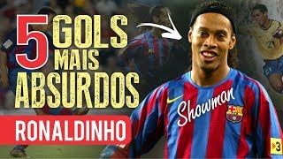 Os 5 GOLS mais ABSURDOS de RONALDINHO GAÚCHO [upl. by Yornoc]