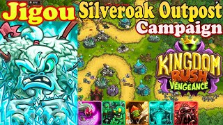 Silveroak Outpost Campaign New Elite Harassers Hero Jigou Level 13 Kingdom Rush Vengeance Steam [upl. by Mayman555]