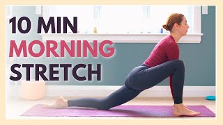 10 min Morning Yoga for Hips  ALL LEVELS amp NO PROPS [upl. by Shayne]