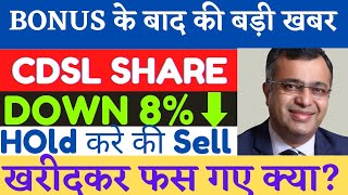 cdsl share latest news  cdsl share bonus news  cdsl target Price  best stock to buy [upl. by Castillo]