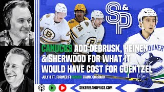 Frank Corrado on DeBrusk Heinen amp Sherwood Forbort amp Desharnais additions if Canucks are better [upl. by Weslee]