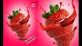 Photoshop  Poster Design Strawberry Flavor  Ju Joy Design Bangla [upl. by Riek712]