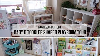 MONTESSORI AT HOME Montessori Playroom Tour Shared Baby amp Toddler [upl. by Annair]