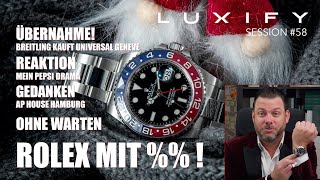 Rolex Preise unter Liste Verfügbarkeit steigt Pepsi Reaktionen Breitling Universal Geneve AP HH [upl. by Tsepmet630]