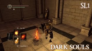 Dark Souls SL1  Sztaba czerwonego tytanitu i dusza strażnika [upl. by Mcgaw882]