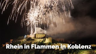 Feuerwerk krönt Sommerfest  Rhein in Flammen in Koblenz [upl. by Inimak]