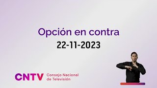 Franja Plebiscito Constitucional Opción en contra 22112023 [upl. by Asilenna850]