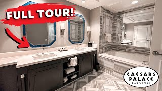 NEW Caesars Palace Las Vegas Octavius Premium Two Queen Room Tour 4K [upl. by Egiedan]