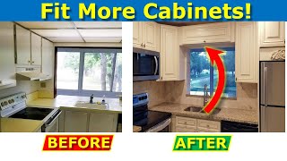 How To Resize Kitchen Pass Through Window Fit More Cabinets [upl. by Annayat]