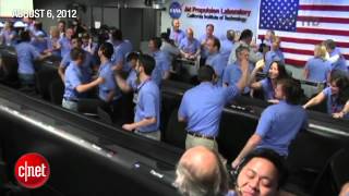 NASA celebrates Curiositys touchdown on Mars  CNET News [upl. by Letnahs625]