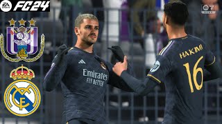 FC 24  Anderlecht vs real madrid Ft Mbappe  UEFA Champions League 18 de final aller  PS5™ 4K [upl. by Aikkan842]