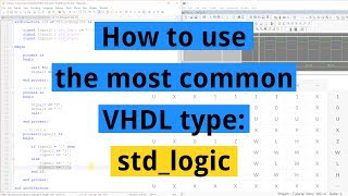 How to use the most common VHDL type stdlogic [upl. by Ahsile]