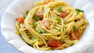 Quick Easy Avocado Pasta Recipe [upl. by Ahsilrak]