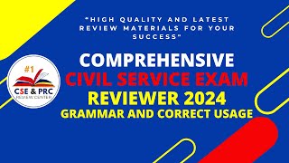 Comprehensive Civil Service Examination Reviewer 2024 Grammar and correct usage [upl. by Ubana6]