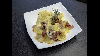 Ricetta Ravioli Speck e Funghi Aromatizzati al Rosmarino  In Cucina con lo Chef De Op [upl. by Resee]