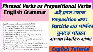 Phrasal Verbs vs Prepositional Verbs । Difference between Prepositional verb and Phrasal verb [upl. by Beitz108]