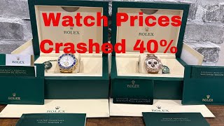 Rolex Prices and Other Luxury Watch Prices Crashed by 40  Here’s What’s Next [upl. by Lowell]