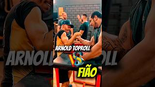 Arnold Toproll Vs Fião arm wrestling training [upl. by Atinaw884]