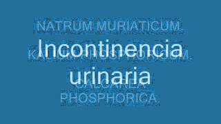 Sales de Schüssler para cistitisoligurialitiasis renalincontinenciawmv [upl. by Ydiarf]