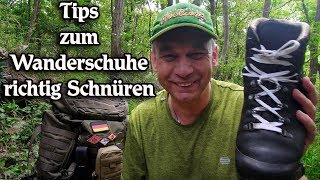 Tips zum Wanderschuhe richtig Schnüren [upl. by Yanahs]