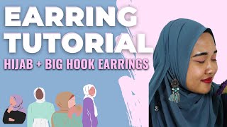 Hijab Tutorial with earrings Big Hook Style [upl. by Ebberta687]