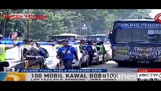 Bobotoh ke GBK Naik Truk TNI Demi Final Piala Presiden 2015 [upl. by Zena]