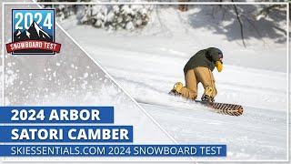 2024 Arbor Satori  SkiEssentialscom Snowboard Test [upl. by Enyal]