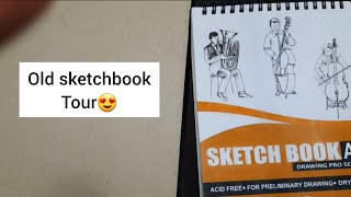 This sketchbook is filled with anime drawings My old sketchbook tour 😍 [upl. by Siravrat248]