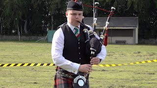 Piper Josh Davidson playing MacLean of Pennycross during RSPBA 2021 North of Scotland solo contest [upl. by Ahsuoj16]