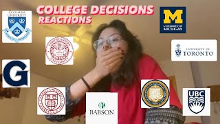 COLLEGE DECISIONS REACTIONS 2024 ivies UMich Georgetown etc  class of 28 [upl. by Okimik290]