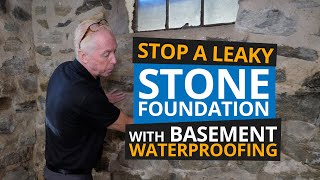 How to Stop a Leaky Stone Foundation  Basement Waterproofing [upl. by Martha]