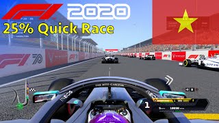 F1 2020  25 Quick Race at Hanoi Circuit Vietnam in Hamiltons Mercedes [upl. by Patti]