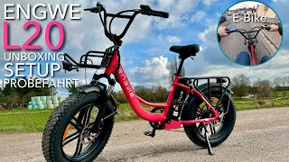 ENGWE L20  EBike mit FAT Tires Doppelgepäckträger amp Spassfaktor  Unboxing Setup Probefahrt 🚲 [upl. by Armanda]