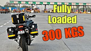 Fully Loaded BMW Ho Gyi 300 KGS ki😱  Panniers ke Sath First Time Bike Chalayi Aur Surprise ho Gya [upl. by Charis783]