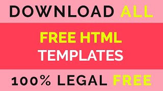 Download HTML Templates 100 Free  How to download Templates  colorlibcom [upl. by Vernor]